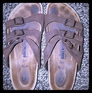 Leather birkenstocks size 37